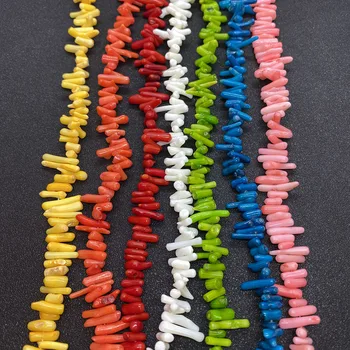 Sentetik Mercan Fideleri Düzensiz Renk Boncuk 6-15mm Charm moda takı Yapımı DIY Kolye Küpe Bilezik Aksesuarları