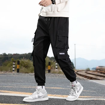 Pantolon Erkek Cepler Kargo Pantolon Japon Erkek Harem Joggers Moda Hip Hop Kadın Rahat Koşu Eşofman Streetwear Pantolon