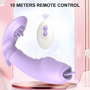 Kablosuz Uzaktan Kumanda Klit Enayi Kedi Klitoris Uyarıcı yapay penis Seks Titreşimli Yalama Kadınlar için Oyuncak Kadın Çiftler Yetişkin 18 1