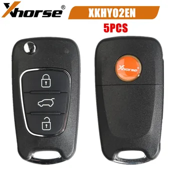 5 ADET Xhorse XKHY02EN Tel Uzaktan Anahtar 3 Düğme Hyundai VVDI Anahtar Aracı VVDI2