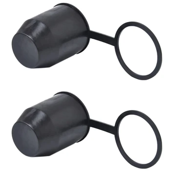 2X Siyah Çekme Çubuğu Topu Push-İn Tipi Kapak Araba Hitch Towball Römork Koruma Kapağı EIG88 İçin Uygun RV Römork