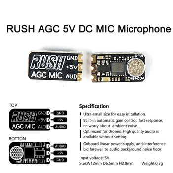 ACELE AGC 5 V DC MİC Mikrofon ACELE tankı Mini FPV RC Drone Verici VTX