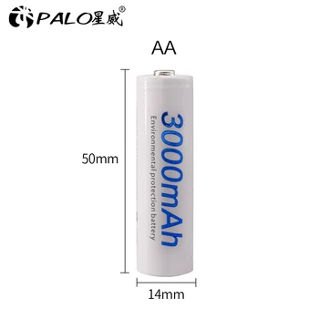 PALO 1.2 v NİMH AA şarj edilebilir pil 3000mAh AA piller + USB hızlı LCD şarj İçin 1.2 V AA AAA Nİ-MH şarj edilebilir pil
