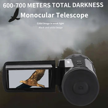 Dijital Monocualr Teleskop Kamera 104X Zoom 6 Renk Görüntüleme 1000 m Açık 104X Zoom HD Düşük gece görüş gözlüğü Avcılık Cihazı