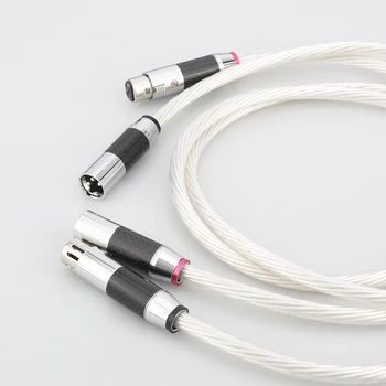 Çift 7K FED saf bakır, Gümüş, Karbon fibert XLR fiş ile Ses ayarı Kablo üzerinden kontrol XLR Kablo Kaplama 0