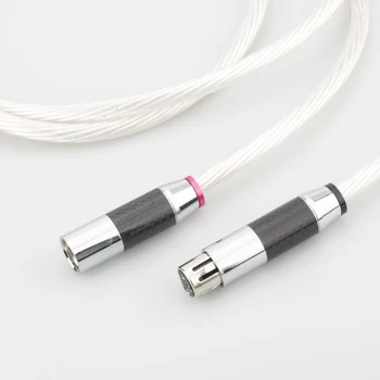 Çift 7K FED saf bakır, Gümüş, Karbon fibert XLR fiş ile Ses ayarı Kablo üzerinden kontrol XLR Kablo Kaplama 1