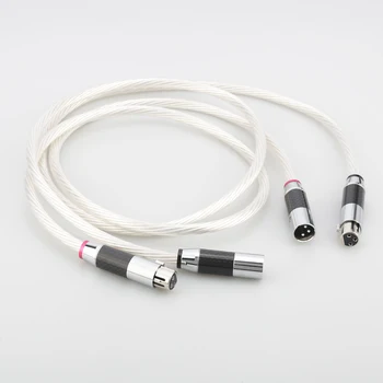 Çift 7K FED saf bakır, Gümüş, Karbon fibert XLR fiş ile Ses ayarı Kablo üzerinden kontrol XLR Kablo Kaplama 3