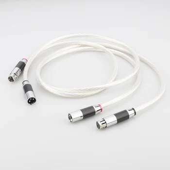 Çift 7K FED saf bakır, Gümüş, Karbon fibert XLR fiş ile Ses ayarı Kablo üzerinden kontrol XLR Kablo Kaplama 5