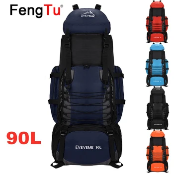 FengTu Açık Çanta 90L 70LTravel Kamp Sırt çantası sırt çantası Yürüyüş Çanta Trekking Büyük Kapasitesi Dağcılık Tırmanma Sırt çantası