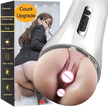 Vajina Anal Masturbators Erkekler için Otomatik Emmek Ses Titreşim mastürbasyon kupası Gerçek Pussy Orgazm Cinsel Makinesi Yetişkin Seks Oyuncak Mağazası 3