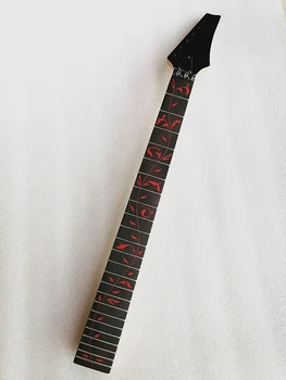 Disado 24 Frets Maple Elektro Gitar Boyun Gülağacı klavye Kakma Kırmızı Hayat Ağacı Siyah Mesnetli Gitar Aksesuarları Parçaları 1