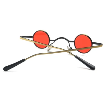 Peekaboo kırmızı küçük güneş gözlüğü yuvarlak retro metal çerçeve siyah erkekler punk güneş gözlüğü kadın 2019 uv400 dekorasyon gözlük 2