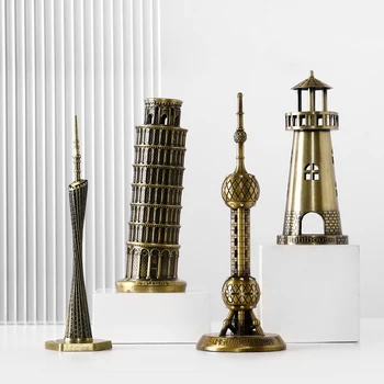 Dünyaca Ünlü Simgesel Metal Modeli özgürlük heykeli Kulesi Yapı Süsler Burj Al Arab Otel doğum günü hediyesi