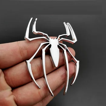 Marvel 3D Örümcek Adam Araba Çıkartmaları Metal Aksesuarları Dekorasyon Rozeti Amblemi Çıkartmalar Oyuncaklar Erkek Kadın doğum günü hediyesi 0