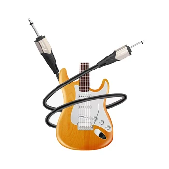 INSPİREC5 Elektro Gitar Kablosu Halk Akustik Gitar Bas Enstrüman Evrensel Güçlü Gürültü İptal Kablosu / Ses Kablosu 3/6/10M 1