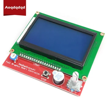 12864 LCD ekran ile akıllı kontrolör Kurulu Arduino için 3D Yazıcı RAMPALARI 1.4 Reprap Mendel Prusa 128x64 LCD Ekran Ekran