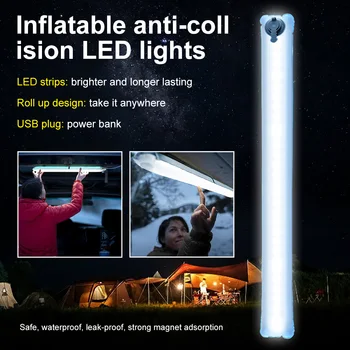 Şişme kamp feneri taşınabilir kamp ışık LED USB şarj edilebilir lamba açık acil seyahat lambası araba bagaj lambası yeni