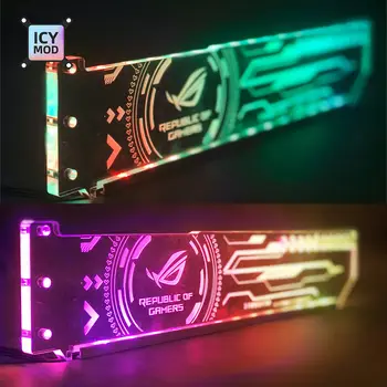 RGB GPU ARGB Yatay Grafik Kartları Kart Desteği 5V3Pin Özelleştirmek SYNC 12V Sahibi Özelleştirmek Aparatı Video AURA Su Soğutucu