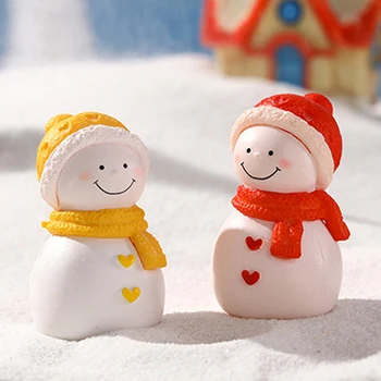 Dollhouse kardan adam eşarp minyatür Noel dekor süsleme mikro peyzaj dekor
