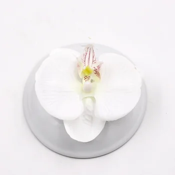 10 adet Yapay İpek Kelebek Orkide Çiçek Düğün Dekoratif Çiçek Dıy Çelenk Hediye Kutusu Kesim ve Klip Sahte çiçek dekorasyonu