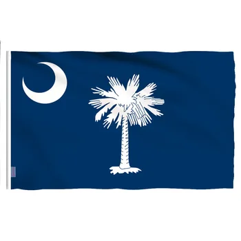 Dalga Güney Carolina Bayrağı SC Devlet Afiş Kapalı Afiş Flama Yeni Açık 3x5 FT