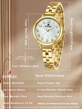 Yeni 2022 ÖDÜL Moda kol saati Kadınlar için Moda Lüks quartz saat Ucuz Yüksek Kaliteli kol saati es Hediye 5