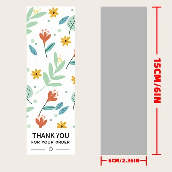 20/52 adet Çiçekler İçin Teşekkür Ederim Sipariş Çıkartmalar Dikdörtgen El Yapımı Hediye kutusu Mühür Etiketleri Küçük İş dekor nakliye Etiket