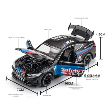 1:32 M4 IM GT3 Le Mans Yarış Araba Alaşım pres döküm model araç Geri Çekin Ses Işığı İle Çocuk Hediye Oyuncak Koleksiyonu 1