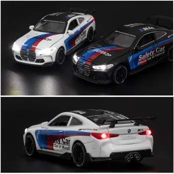 1:32 M4 IM GT3 Le Mans Yarış Araba Alaşım pres döküm model araç Geri Çekin Ses Işığı İle Çocuk Hediye Oyuncak Koleksiyonu 5