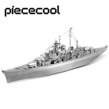 Piececool 3D Metal Bulmaca Modeli Yapı Setleri - Battleship Bismarck Yapboz Oyuncak, Yetişkinler için Noel Doğum Günü Hediyeleri