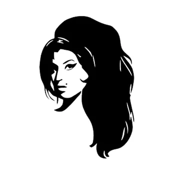 10.6 cm*15.9 cm Amy Amie Winehouse Moda Araba-Styling Etiketler Çıkartmaları Vinil Siyah / Gümüş S3-7024