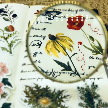 31 Adet Vintage Çiçekler Bitki Çıkartmalar Çocuk DIY Scrapbooking Albümü Günlüğü El Sanatları Dekoratif Çıkartmalar Paketi DIY Fotoğraf Albümleri