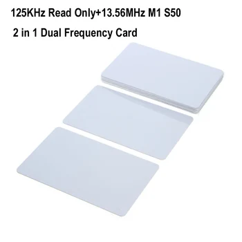 RFID Çift Frekans 125KHz EM4100 Salt Okunur ve 13.56 Mhz M1 Klasik S50 Boş kart
