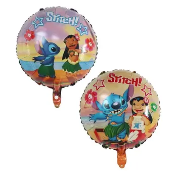 10 ADET 18 inç Disney Lilo Dikiş Balonlar 1-9 Yaşında Doğum Günü Partisi Süslemeleri Bebek Duş Çocuk Oyuncak Karikatür helyum balonları