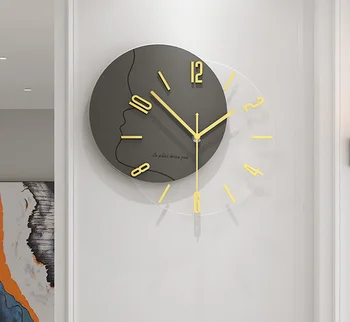 MDF Tahta Ahşap Duvar Saati Numarası Sticker Genç Odası Dekorasyon DIY İzle Ev İç Horloge Gri Ücretsiz Kargo 3