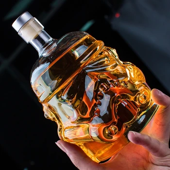 Narin Fırtına Trooper Sürahi Çift katmanlı viski bardağı Bardak 750ml Konteyner Şarap Brendi Bourbon 0