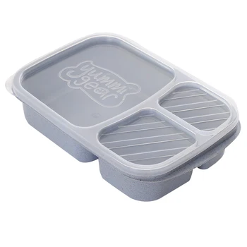 2/4 Adet Buğday Samanı bento yemek kutusu yemek kabı Plastik Öğle Yemeği Kutusu Çocuklar için Mutfak Suşi Gıda saklama kutusu Bölmeli 0