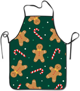 Noel Zencefilli Kurabiye Adam Candyfood ve İçecek Kolsuz Önlük Mutfak Önlüğü Vücut Kıyafetler Kadın Mutfak Pişirme