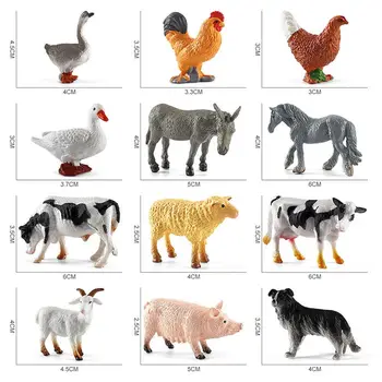 Yaratıcı Çocuklar Hediye Minyatürleri Çiftlik Eğitim Figürler Simüle Kanatlı Hayvan Modeli Oyuncaklar