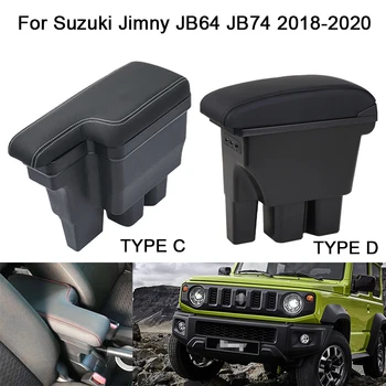 Araba Kol Dayama Saklama Organizatör Kutusu ile veya olmadan USB Suzuki Jimny İçin JB64 JB74 2018-2020 Araba Merkezi Konsol Kol Dayama Kutusu