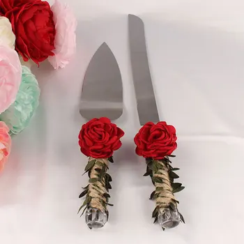 2 Adet Düğün Parti Kek Bıçakları Kürek Seti Tatlı Kesici Spatula Pişirme Aracı Kek Parti Dekorasyon Düğün Doğum Günü Gösterisi için