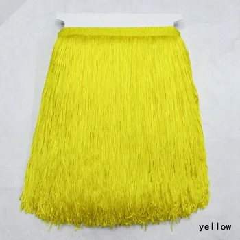 10 Yard 30 CM Uzun Trim Polyester Fringe Püskül Afrika Dantel Şerit Iplik Kırpma Dikmek Için Latin Elbise Elbise Trim Aksesuarları