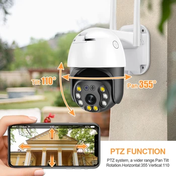 Tuya HD 5MP WİFİ Açık Aı PTZ Hız Dome Akıllı ev kamerası Tam Renkli Gece Görüş İki Yönlü Ses Su Geçirmez CCTV Güvenlik P2P