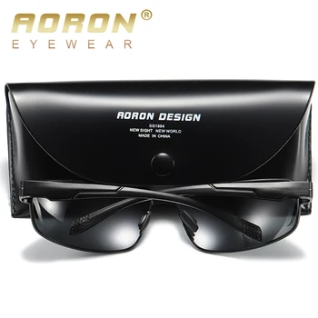 AORON Polarize Güneş Gözlüğü Erkek Gözlük Spor Sürüş güneş gözlüğü Anti-UV400 Alüminyum Magnezyum Çerçeve Güneş Gözlüğü Polarize 3