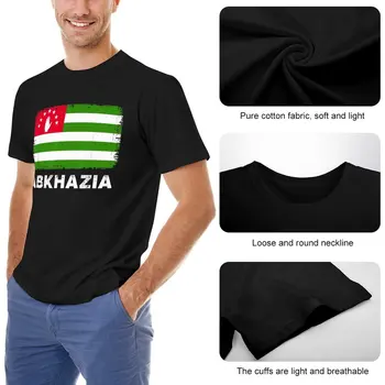 Daha fazla Tasarım Erkekler Tshirt Cumhuriyeti Abhazya Bayrağı Tees T-Shirt O-Boyun T Shirt Kadın Erkek Giyim %100 % Pamuk 2