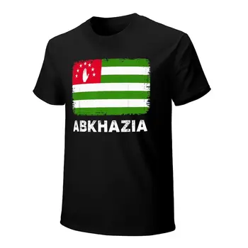 Daha fazla Tasarım Erkekler Tshirt Cumhuriyeti Abhazya Bayrağı Tees T-Shirt O-Boyun T Shirt Kadın Erkek Giyim %100 % Pamuk 4