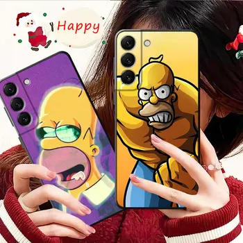 Telefon Kılıfı için Samsung Galaxy S22 S21 S20 FE Ultra S10 S9 S8 Artı S10e Not 20Ultra 10 Artı Celular Simpsons Homer Renkli Sanat 3