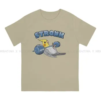 Spor Papağan Egzersiz Hayvan Papağan Papağanının Doodle Erkekler T Gömlek Vintage Grafik Gevşek O-Boyun TShirt Harajuku Giyim
