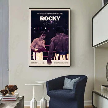 Motivasyon Resim Rocky Balboa Boks Vücut Geliştirme Tuval Boyama Posterler Baskılar Duvar Sanatı Oturma Odası Ev Dekor Için 3