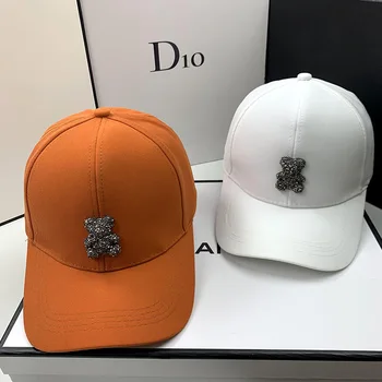 Moda tasarımcısı Yaz beyzbol şapkası Kadınlar için Kore Vahşi Ayı Taklidi Kapaklar SunHats Sokak Kpop Açık Siperliği Hip hop Şapka